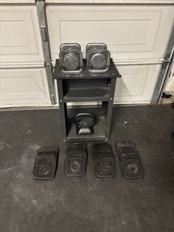 Ironmaster Dumbbells and Kettlebell with Stand and Add On - 55 Pounds Total