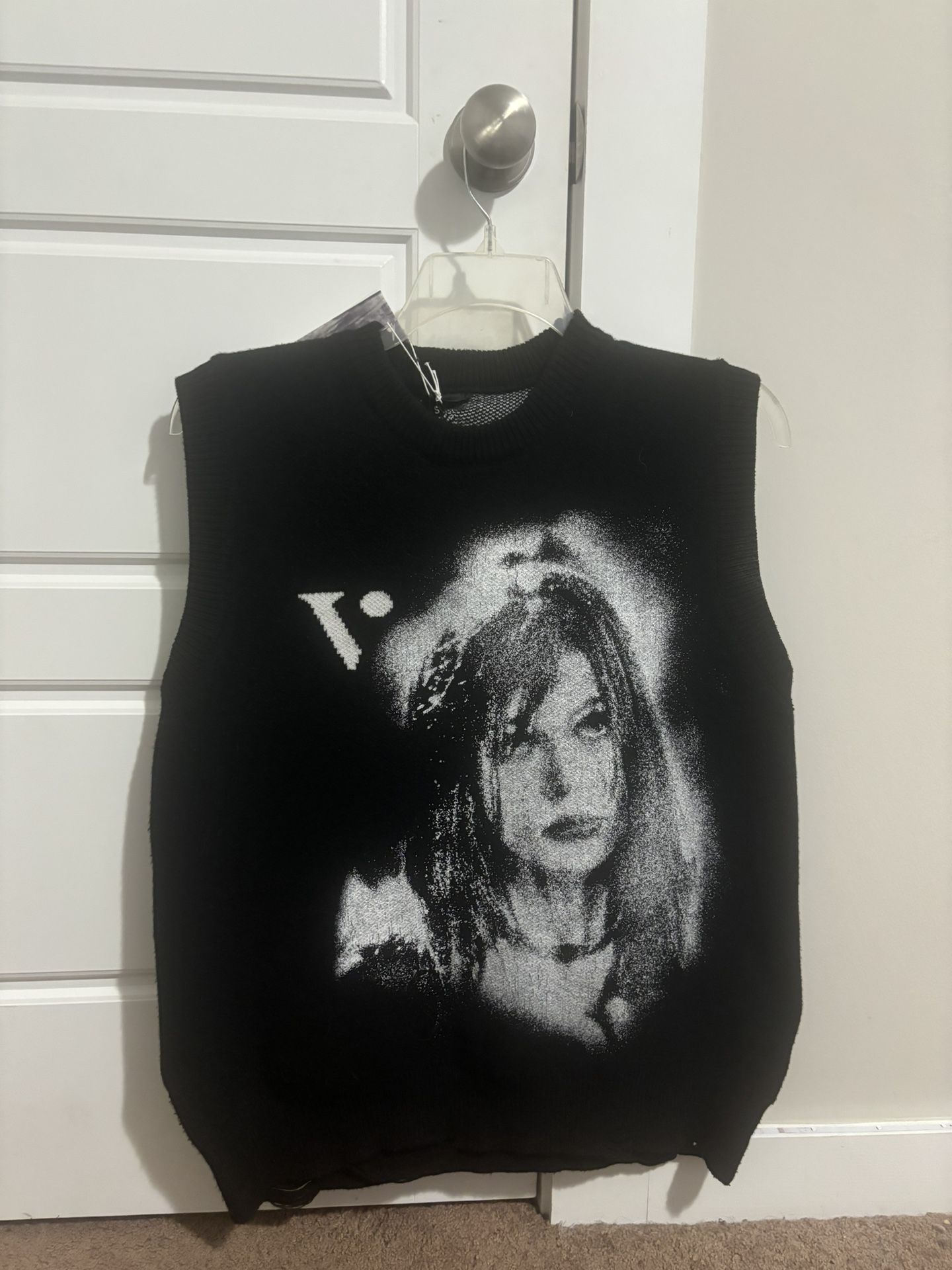 Men’s Vest black and white Letter and graphic