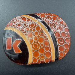 Beautiful Abstract Pattern Enamel Belt Buckle