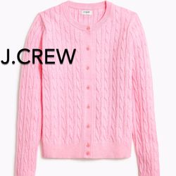 ❄️(NEW) (1 AVAILABLE) WOMEN’S J.CREW FACTORY CABLE CARDIGAN - SIZE: LARGE (MSRP: $98)❄️