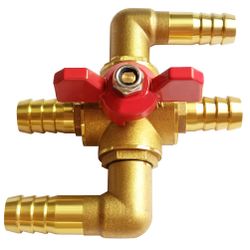 Solid Brass 5/8 Inch Heater Control Valve, Car Heater Air Conditioning Ball Valve With Switch 5/8" Hose Barb Automotive Heater Bypass Valve Fittings
