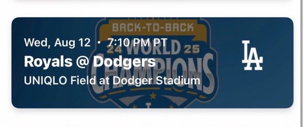 Royals @ Dodgers