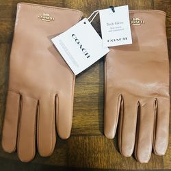 Brand New Women Leather Coach Gloves 