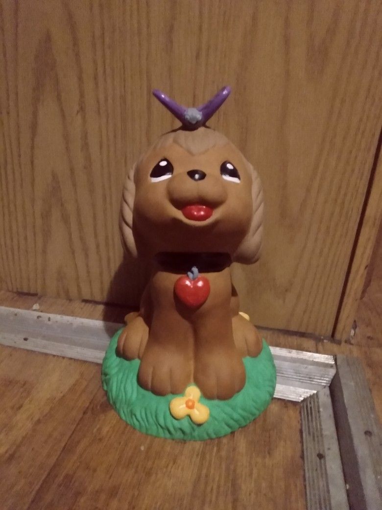 Hand Painted Precious Moments Dog/Puppy Figurine Yard Decor