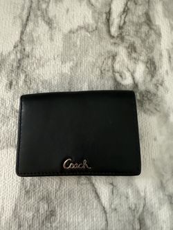 Coach Black Leather Card Case
