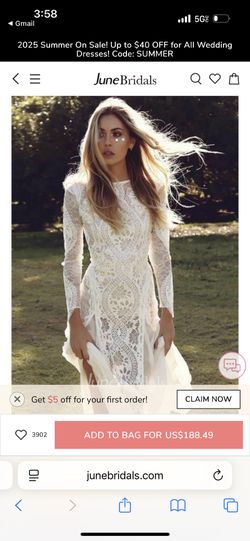 Never Worn Wedding Dress