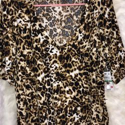 Thalia Sodi Leopard Top “L “
