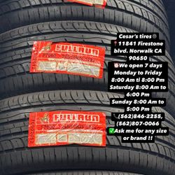245/50R20 FULLRUN A SET OF FOUR NEW TIRES, INCLUDES MOUNTING AND BALANCING WITH WARRANTY, ASK  ME FOR ANY SIZE OR BRAND, WE HAVE THE BEST PRICES!!