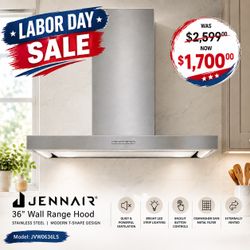 JennAir 36” Stainless Steel Wall Range Hood