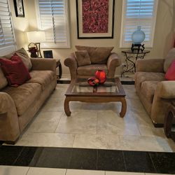 Living Room/Family Room Couch Loveseat And Chair