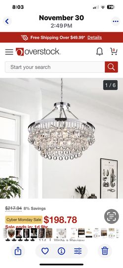 Silver Orchid Niese Glass Crystal 9-Light Chandelier