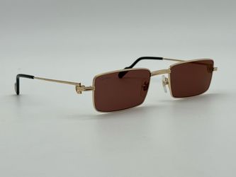 PREMIERE C DE CARTIER SQUARE GOLDEN SUNGLASSES CT0501S NEW 100% GENUINE ~$1535