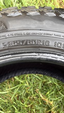 265/60/18 all terrain tires 2 tires