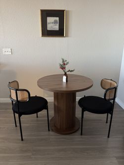 MCM style round dining table