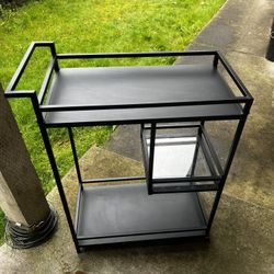 Metal & Glass Bar Cart