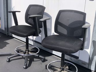 2 Black Office Chairs