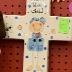Glass Cross. Bless This Child