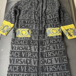 Versace Robe Black And Gold
