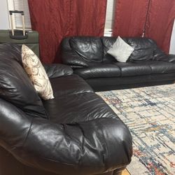 Black Leather Sofa