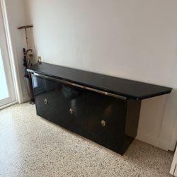BLACK LACQUER CREDENZA 