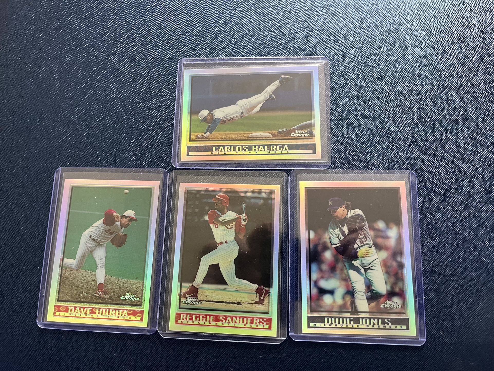 Lot Of 4 1998 Topps Chrome Refractors Baseball Cards Near Mint Condition