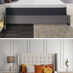 SEALY Cool 12” Memory Foam Mattress & Bunkie Board - CKing