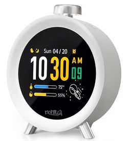 MOMILLA Alarm Clocks for Bedrooms, 2.8" Color Display, 7-Day Programmable 4 Alarms, Loud Alarm Clock for Heavy Sleepers Adults/Kids/Teen, Digital Whit