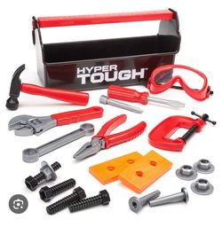Hyper Tough Kids Toy Tool Set with Toolbox