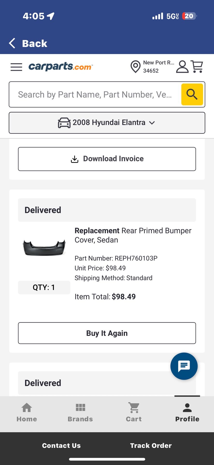 Bumper For Hyundai Elantra 2008