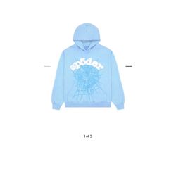 Sp5der Hoodie Sky Blue
