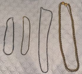 Chain Necklaces - All Different (Sold Together Or Separate) All Vintage 