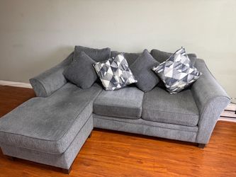 Gray Fabric Sectional Sofa with Chaise