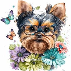 Yorkshire Terrier dog wall decor baby Yorkshire Terrier Dog art canvas or poster
