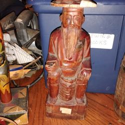 Wooden Asian Wiseman