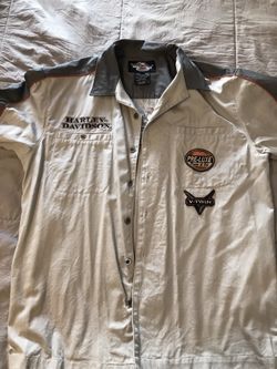 MENS SHORT SLEEVE BUTTON DOWN HARLEY DAVIDSON SHIRT