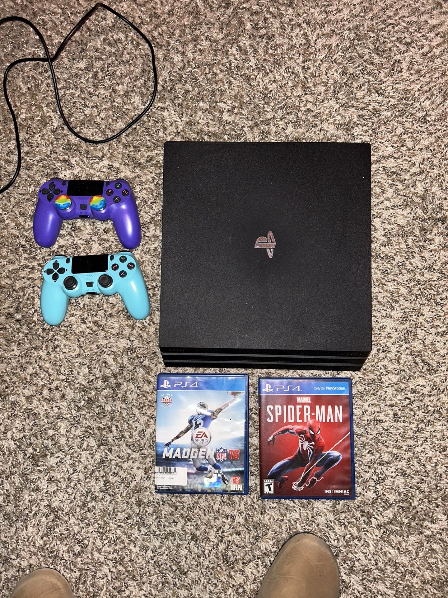 PS4 With Controllers And Games