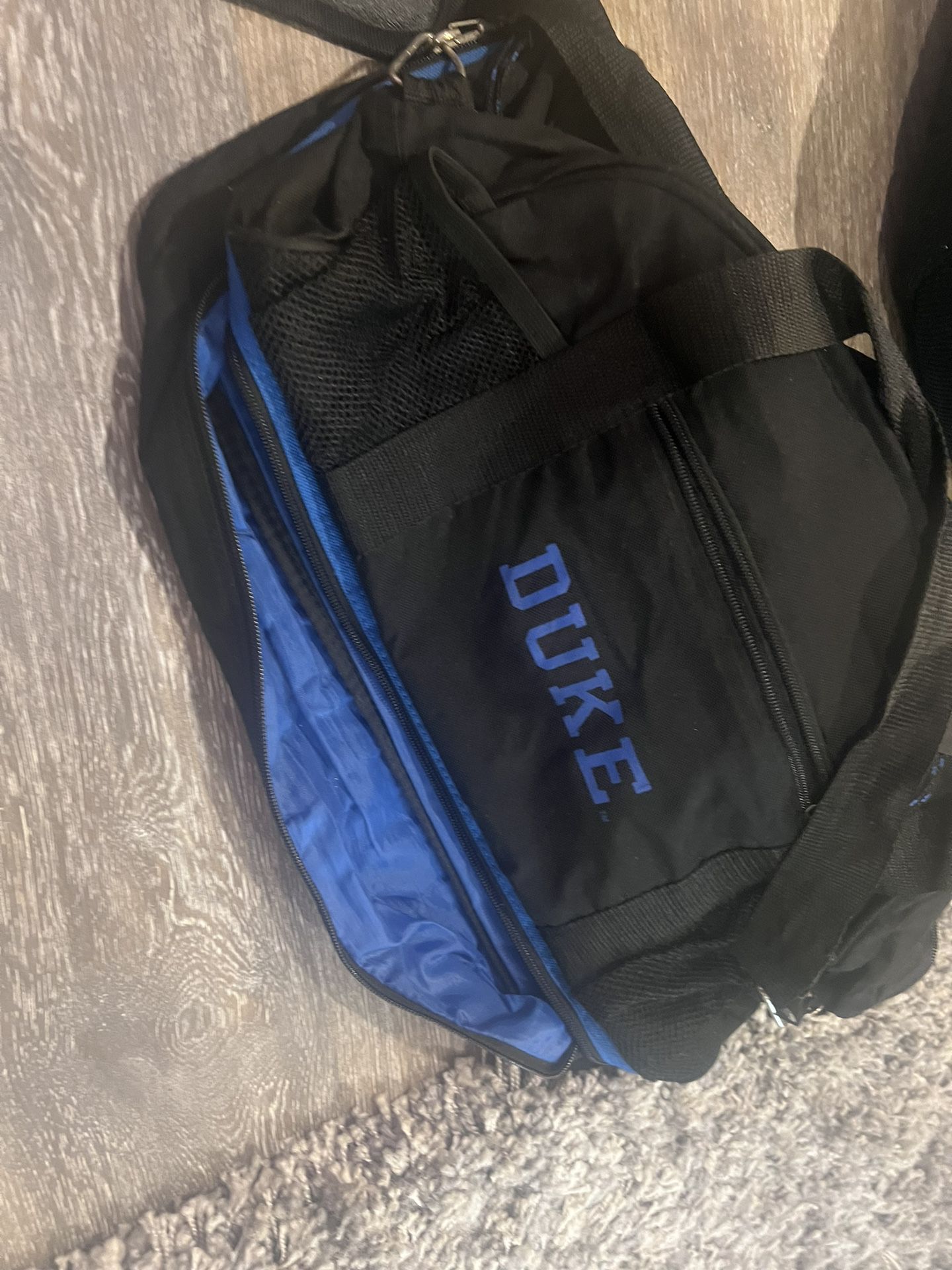 Duke Duffle Bag Black And Royal Blue 
