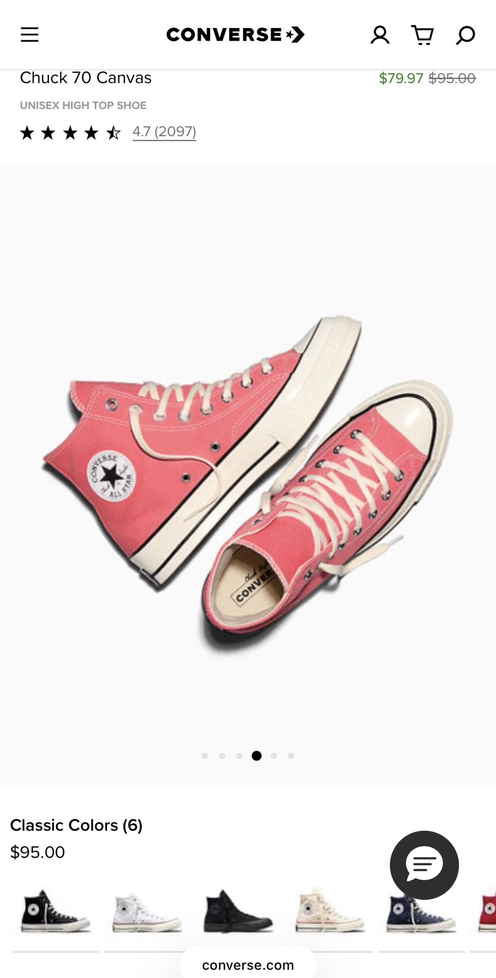 NEW CONVERSE All Star Pink