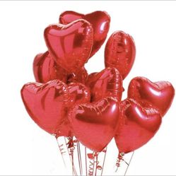 Red valentine balloons for sale $5  dollars each