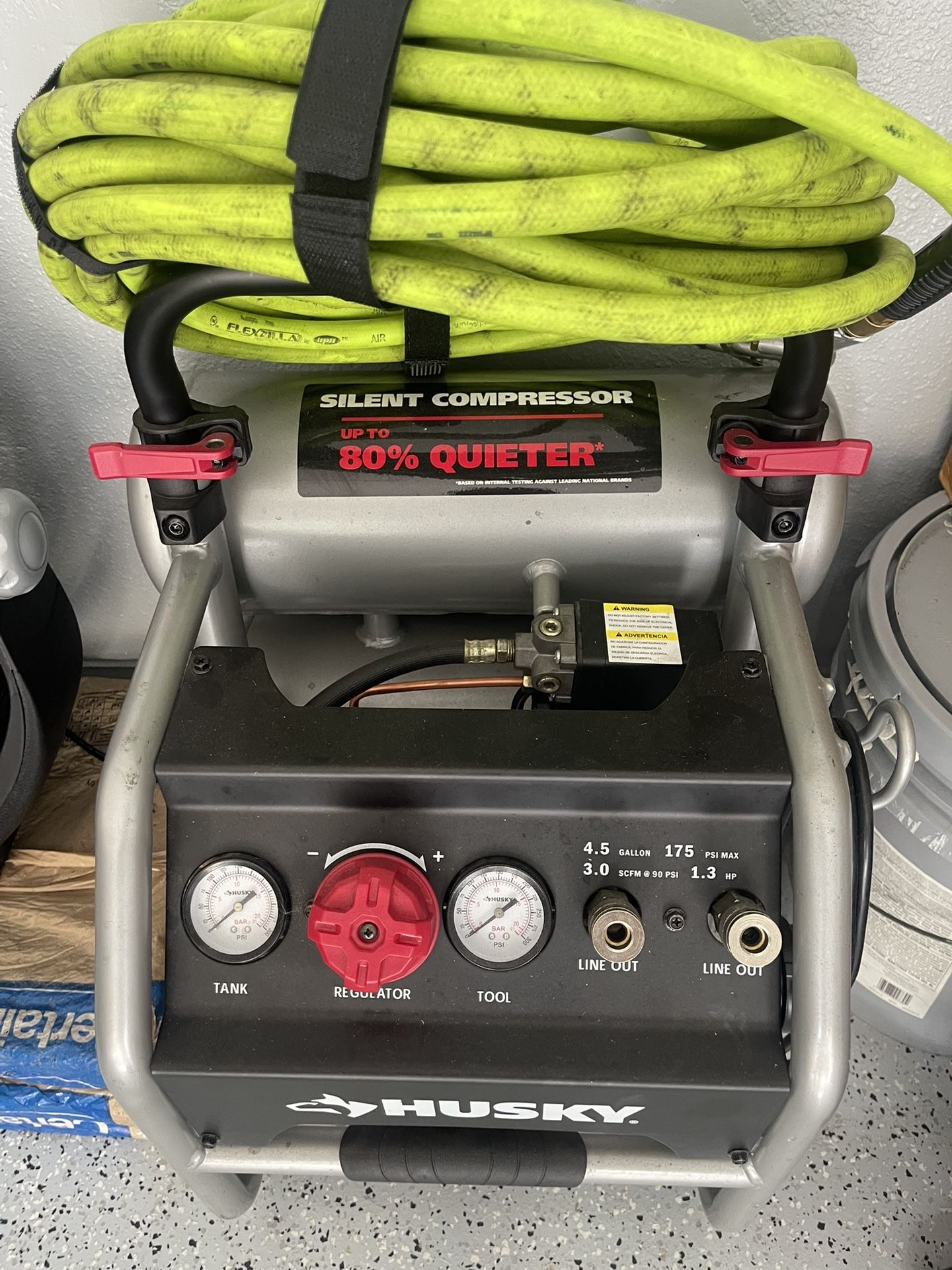 Air Compressor Husky With Hose