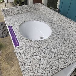 New Granite Vanity Top And Sink 36 Inch 
