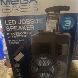 Wireless Bluetooth speaker with microphone remote control LED light