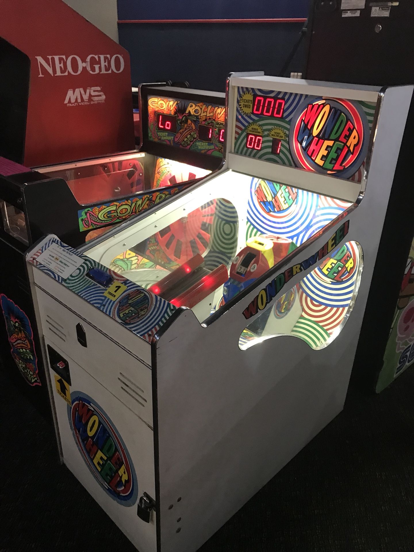 Wonder wheel video arcade redemption ticket game