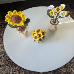 Flower Set - Hand Knitted 