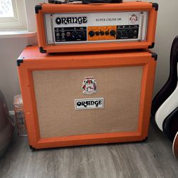 Orange Super Crush 100 Amp Head And Orange 2x12 Open Back Cabinet