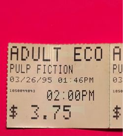 Pulp Fiction Ticket Stubs, 1995