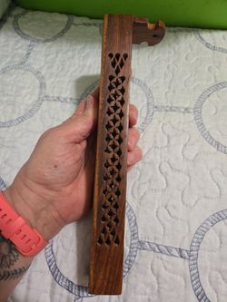 Carved Wood Incense Holder
