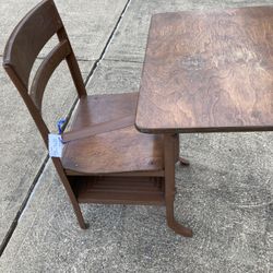 1960s Wood & Metal School Desk