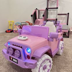 Brand New 12v Kids Ride on Truck, Battery Powered Electric Ride on Car with Parental Remote Control, Leather Seat, LED Lights, MP3