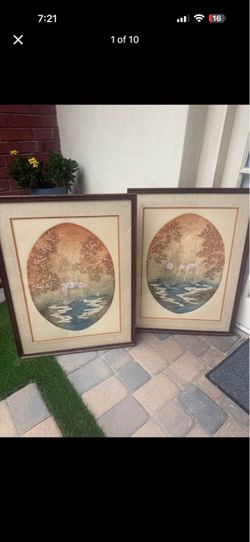 Pair William Barnum Signed Limited Etchings 34x25 Framed COA